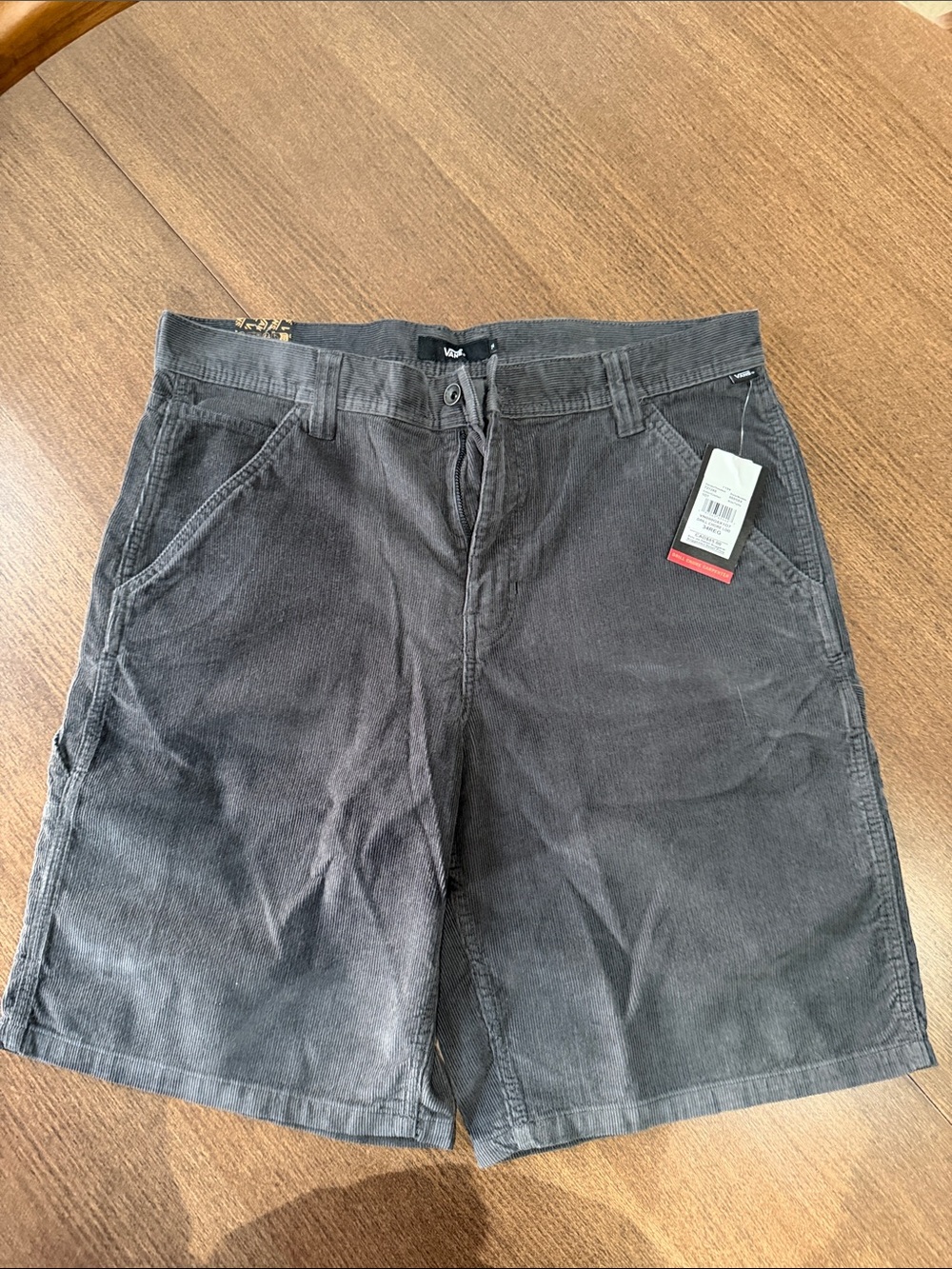 Vans Men's Gray Corduroy Cargo Shorts ou